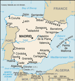 Map of Spain