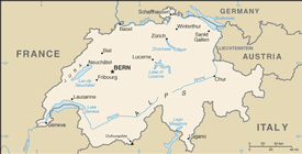 Map of Switzerland