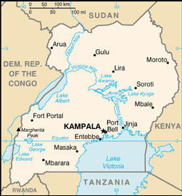 Map of Uganda