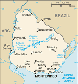 Map of Uruguay