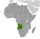 Location of Angola