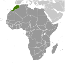 Location of Morocco