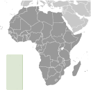 Location of Saint Helena, Ascension, and Tristan da Cunha