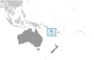 Location of Vanuatu