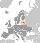 Location of Latvia