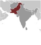 Location of Pakistan