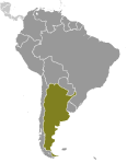 Location of Argentina