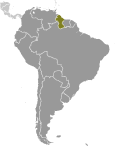 Location of Guyana