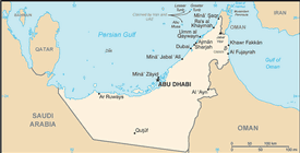 Map of United Arab Emirates