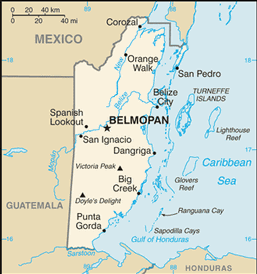 Map of Belize