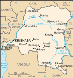 Map of Congo, Democratic Republic of the