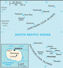 Map of Cook Islands