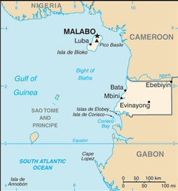 Map of Equatorial Guinea