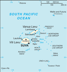 Map of Fiji