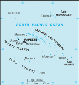 Map of French Polynesia