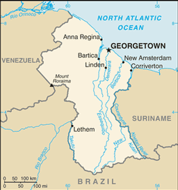 Map of Guyana