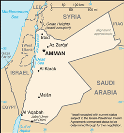 Map of Jordan