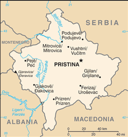 Map of Kosovo