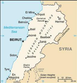 Map of Lebanon