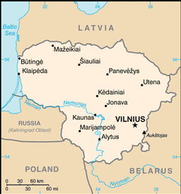 Map of Lithuania