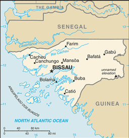 Map of Guinea-Bissau