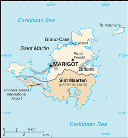 Map of Saint Martin