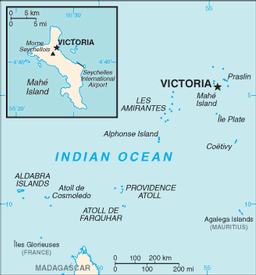 Map of Seychelles