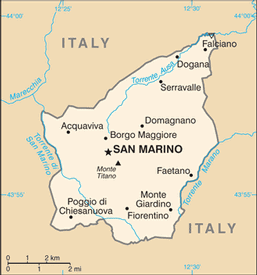 Map of San Marino