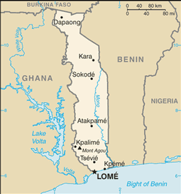 Map of Togo