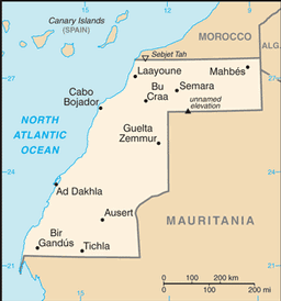 Map of Western Sahara