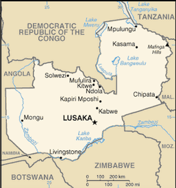 Map of Zambia