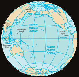 Map of Pacific Ocean